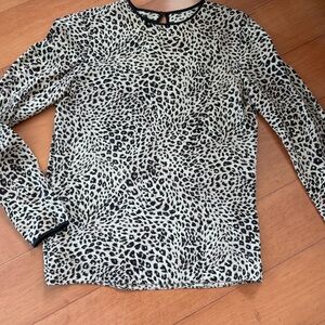 NWOT Silk Animal Print Blouse,  2